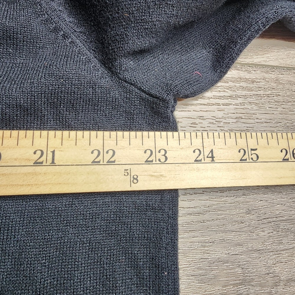 Tommy Hilfiger Argyle V Neck Long Sleeve Black Sweater Large - Picture 6 of 7